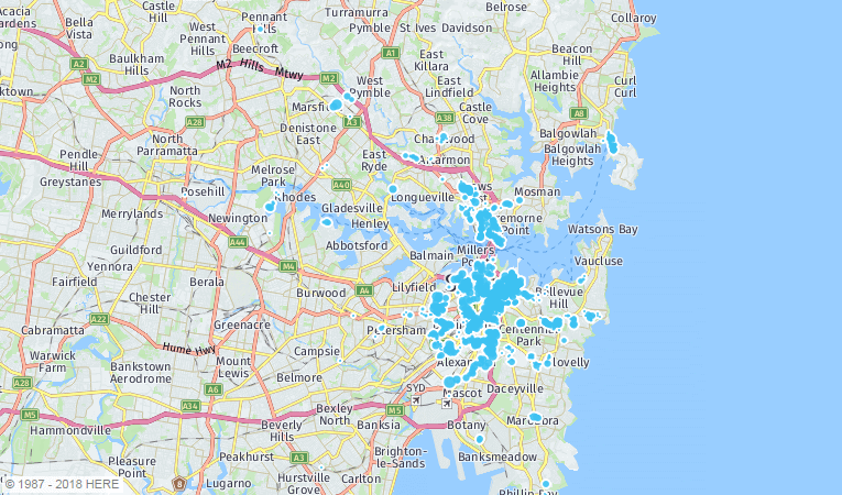 power couples - NSW map